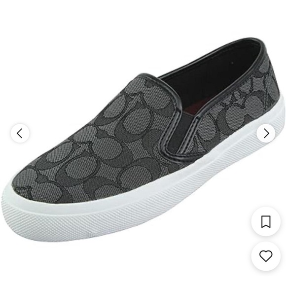 Coach Shoes - Coach Women’s Black Slip-On Trainers Sneakers GUC size 7.5